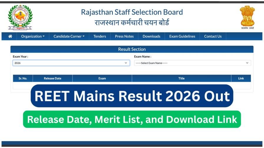REET Mains Result 2026