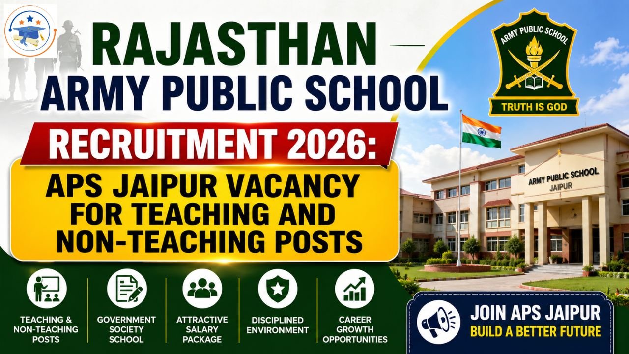 Rajasthan Army Public School Recruitment 2026